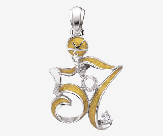 57 Double Happiness Pendant-Gold
