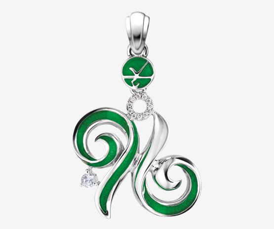 96 Double Happiness Pendant-Green