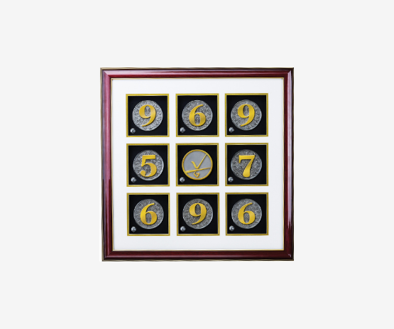 Corporate 9Q Pewter Frame