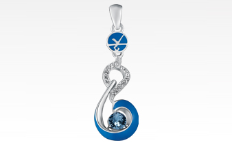 Dewy Drops of Contentment Pendant-Blue