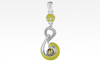 Dewy Drops of Contentment Pendant-Yellow