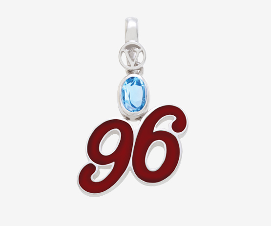 Silver Twins Pendant 96-Red