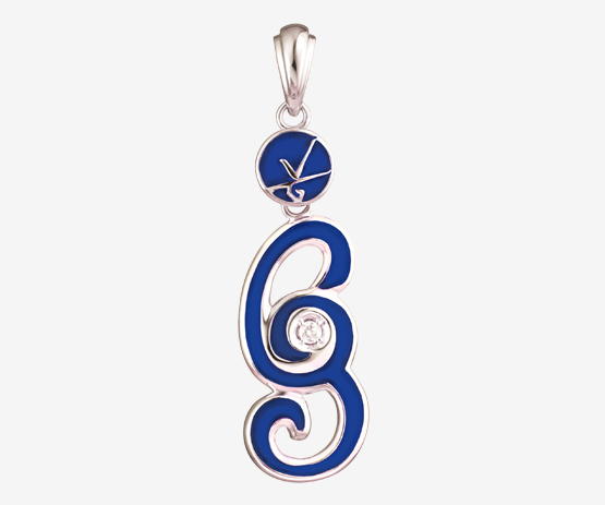 63 Amazing Twins Pendant-Blue