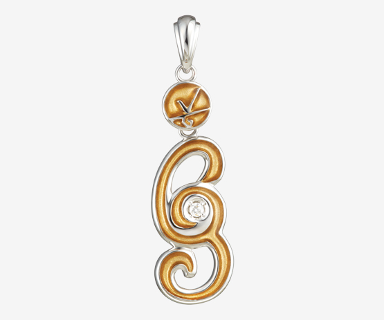 63 Amazing Twins Pendant-Gold