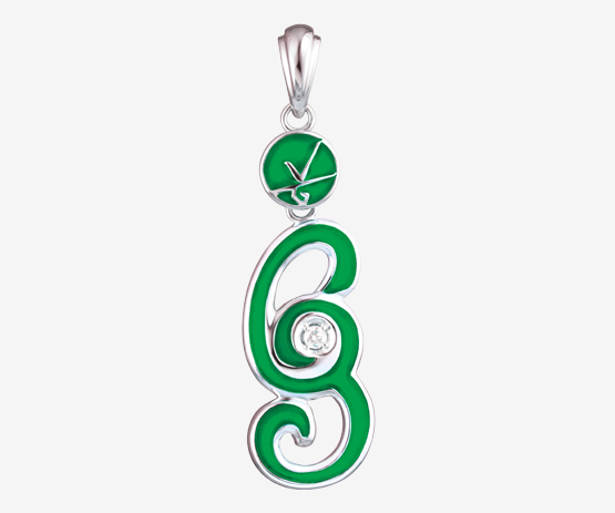 63 Amazing Twins Pendant-Green