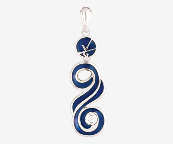 96 Amazing Twins Pendant-Blue