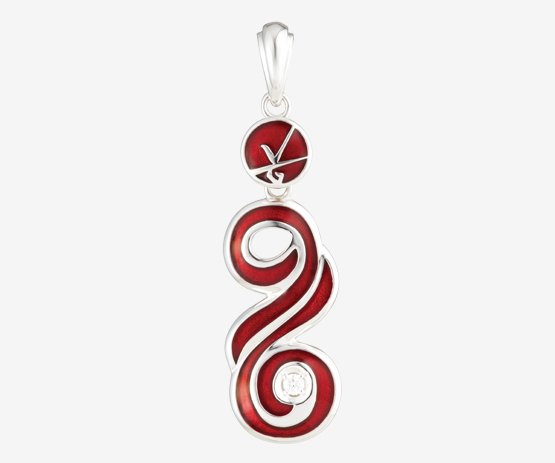 96 Amazing Twins Pendant-Red