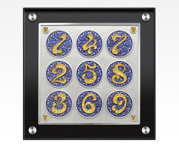 The 9 Royals Pewter Frame-Blue