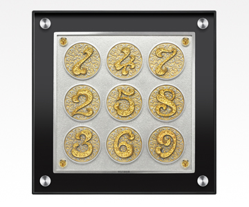 The 9 Royals Pewter Frame-Gold