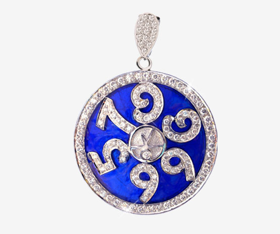 7 Luminary Diamond Pendant-Blue