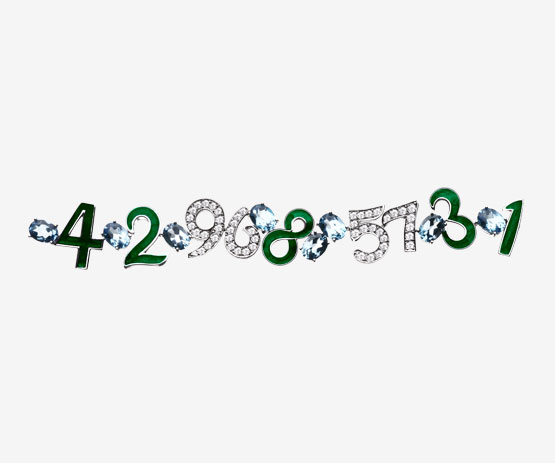 Visiber Charm Diamond Bracelet (1-9)-Green
