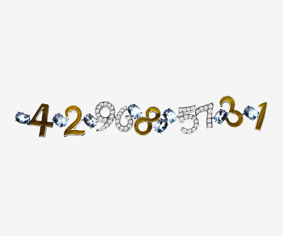 Visiber Charm Diamond Bracelet (1-9)-Yellow